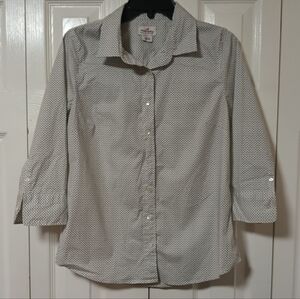 J. Crew Black and White Print Shirt